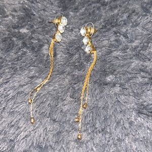 3 Stud dangling earrings
